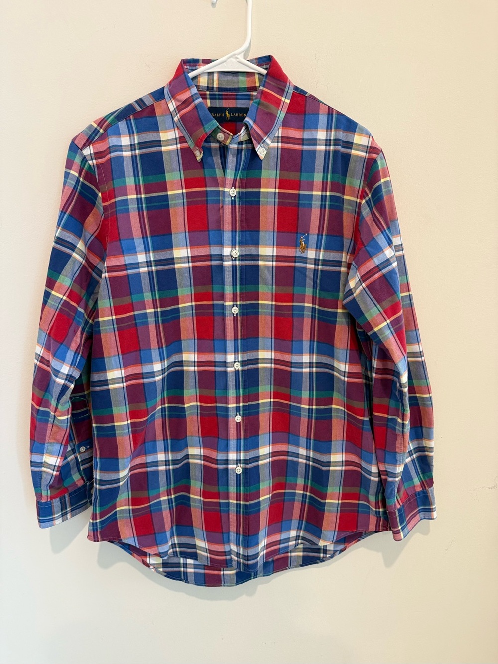 Blue Label Ralph Lauren Red, Blue & Green Plaid Button-Down Shirt